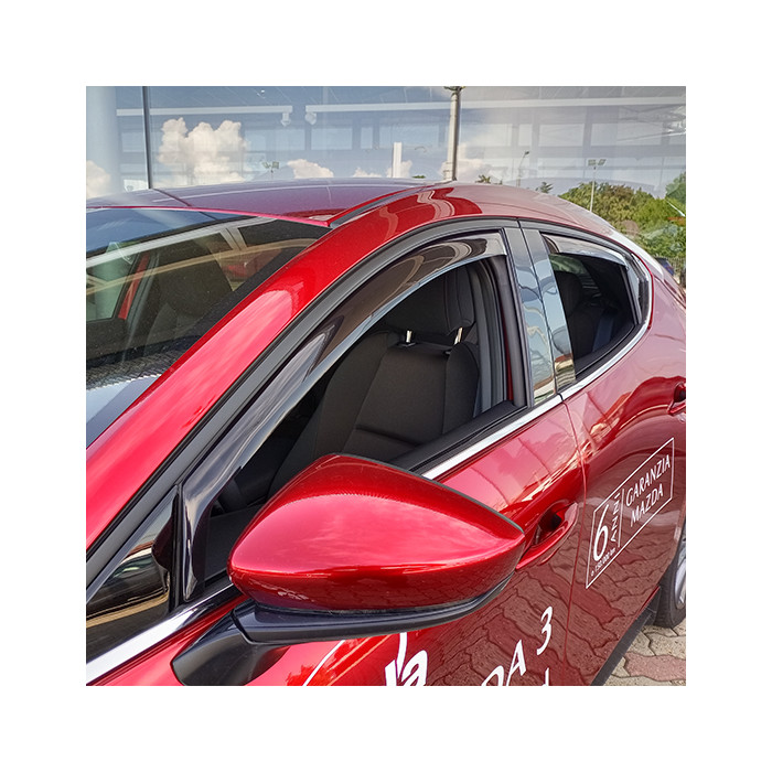 Déflecteurs D'air AUTO CLOVER Pour Mazda CX-5 (à Partir De 2018) - Lot De 6 Pièces Teintées - Réduction Bruit Vent