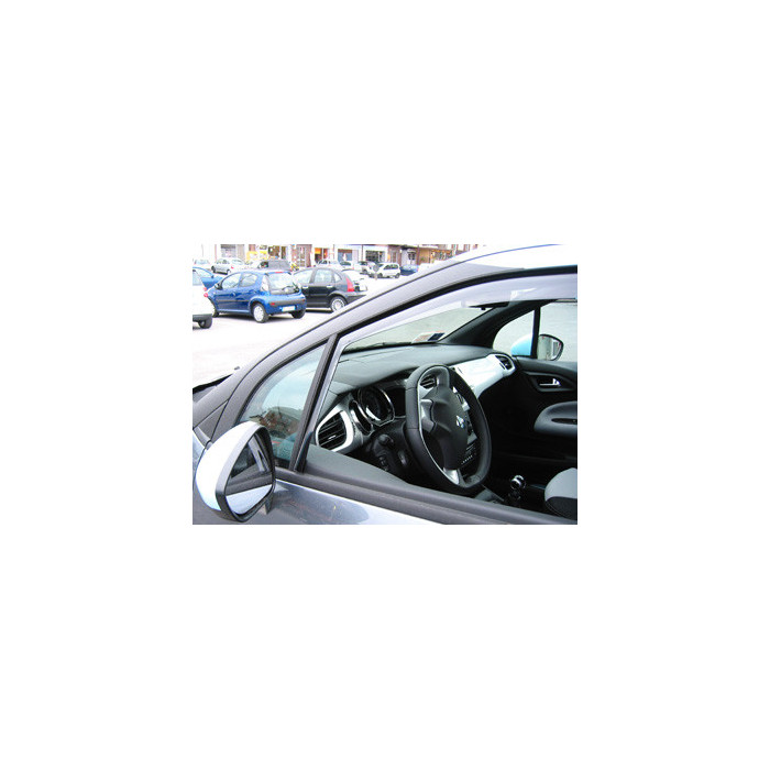 FARAD Lot 2 Déflecteurs D'Air Portes Avant Mini-Deflector - Renault Megane 3 2008-2015 Gris